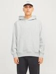 Kapuzensweatshirt JACK & JONES "JJEURBAN EDGE SWEAT HOOD NOOS", Herren, Gr. L, grau