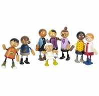 Small Foot Biegepuppe Familie mit Baby (Set, 9-tlg)