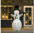 HOMCOM Weihnachtsfigur Aufblasbarer Schneemann mit Beleuchtung Gebl&auml;se...