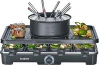 Severin Raclette und Fondue-Set RG 2347, 8 Raclettepf&auml;nnchen, 1400 W