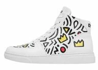 DOGO Ace Boots Abstract Outline White Damen High Sneaker, Ace Boots Stiefelette