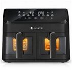 Juskys Hei&szlig;luftfritteuse, 1800 W, mit 2 Kammern, Smart Finish und 9 Programmen...