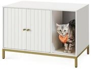 FEANDREA Katzentoilette Katzenklo-Schrank, Katzenhaus, Beistelltisch, 80 x 50 x 55