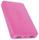 sbs Powerbank fast charge mit 10.000 mAh und 2 USB Rosa Solar Powerbank