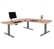 Mendler Eckschreibtisch D40, Computertisch elektrisch h&ouml;henverstellbar 178 x...