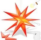 KESSER Weihnachtsfigur, Leuchtstern 3D, LED Weihnachtsstern mit Timer Innen u....