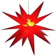 Star-Max LED Stern 34085 LED Kunststoffstern rot 58cm Trafo inkl. 6/18h Timer IP44