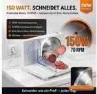 Sommertal Allesschneider AS170 150W Edelstahlmesser mit Wellenschliff, 0-15mm,