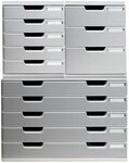 EXACOMPTA Schubladenbox Schubladenbox MODULO A3, 5 geschlossene Laden - Steingrau -