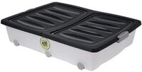 Spetebo Unterbettkommode Unterbettkommode mit Rollen - 60 Liter / schwarz