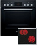 BOSCH Backofen-Set HND211LB1, Br&auml;terzone, 3D Hei&szlig;luft, LED-Display-Steuerung,