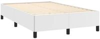 vidaXL Bett Bettgestell ohne Matratze Wei&szlig; 120x190 cm Kunstleder