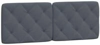 vidaXL Bett Kopfteil-Kissen Dunkelgrau 120 cm Samt (1-tlg)