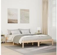 vidaXL Bett, Massivholzbett Extra Lang ohne Matratze 160x220 Kiefernholz