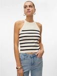 Vero Moda Stricktop VMSABA RIB SL O-NECK TOP GA NOOS
