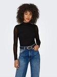ONLY Langarmshirt ONLERICA LIFE MESH L/S TOP JRS NOOS Kunstfaser mit Stretch, regular