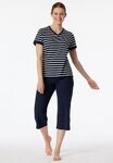 Schiesser Schlafanzug Casual Essentials mit modisch umgeschlagenen &Auml;rmeln
