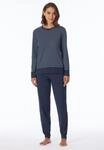 Schlafanzug UNCOVER BY SCHIESSER "Uncover Nightwear", Damen, Gr. 38, blau (803,