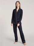 CALIDA Schlafanzug Night Lovers (2 tlg) Knopfleiste, Pure Cotton,
