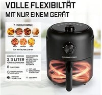 GOURMETmaxx Hei&szlig;luftfritteuse 2,3 l, Airfryer mit Timerfunktion (60 Minuten...