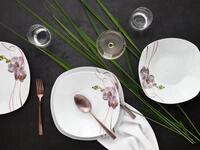 CreaTable Kombiservice Square Orchidee, Kombi-Service 62-tlg (62-tlg), 6 Personen,