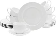 CreaTable Kaffeeservice Fleur Royal (18-tlg), 6 Personen, Porzellan, extrem d&uuml;nn,