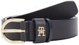 Tommy Hilfiger Lederg&uuml;rtel ESSENTIAL EFFORTLESS 2.5 cm breit GOLD Logoemblem, weiche
