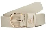 Tommy Hilfiger Lederg&uuml;rtel ESSENTIAL EFFORTLESS 2.5 cm breit GOLD Logoemblem,...