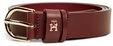 Tommy Hilfiger Lederg&uuml;rtel ESSENTIAL EFFORTLESS 2.5 cm breit GOLD Logoemblem,...