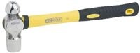 KS Tools Hammer, Edelstahl Schlosserhammer mit Fiberglasstiel, 680g