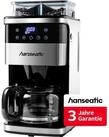 Hanseatic Kaffeemaschine mit Mahlwerk HCMG105015SD, 1,5l Kaffeekanne,...