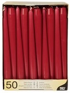 PAPSTAR Spitzkerze Leuchterkerzen &Oslash; 2,2 cm, 25 cm bordeaux 50 Stk