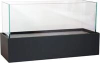 VIVANNO Windlicht Fiberglas CANDELITO Rechteckig - Schwarz Matt (1 St), 50x20x29 cm