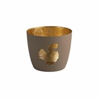 Giftcompany Windlicht Madras Eichh&ouml;rnchen M sandstone, Gold, H 8.5 cm