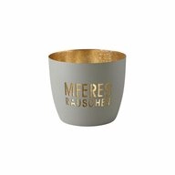 Giftcompany Windlicht Madras Meeresrauschen M Flannel, Gold, H 8.5 cm