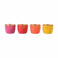 Giftcompany Windlicht Madras Neon XS 4er Set H 4.5 cm