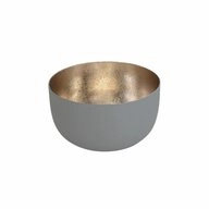 Giftcompany Windlicht Madras S Cool Grey, Gold, H 5 cm