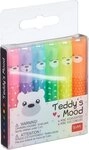 Legami Filzstift 6er Set Mini Textmarker Teddy's Mood, 6 St&uuml;ck, Bunte Farben, ideal