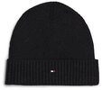 Tommy Hilfiger Strickm&uuml;tze TH FLAG PIMA COTTON BEANIE Beanie mit Logostickerei, mit