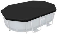 BESTWAY Pool-Abdeckplane Bestway 58424 - PVC-Abdeckplane 305 x 184 cm, schwarz, oval