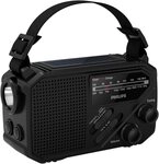 Philips TAR1609/00 Solarradio Kurbelradio Notfallradio (AM-Tuner, FM-Tuner, 1 W,
