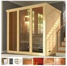 weka Sauna Kemi Panorama, BxTxH: 211 x 169 x 200 cm, 45 mm, 7,5 kW Bio-Ofen mit...
