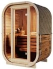 FinnTherm Fasssauna Ellipso S, BxTxH: 135 x 113 x 210 cm, 42 mm, in Beige Inkl.