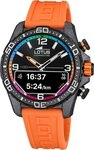 Lotus Multifunktionsuhr Lotus Herrenuhr Kunststoff orange Lotus, (Multifunktionsuhr),