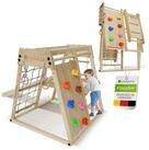 Juskys Kletterger&uuml;st Mini, f&uuml;r Kinder, Holz, Indoor Spielplatz klappbar,...