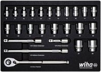 Wiha Ratsche Wiha 44740 Steckschl&uuml;sseleinsatz-Set 1/2" 395 mm