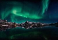 Papermoon Fototapete Photo-Art JAVIER DE LA, LOFOTEN AURORA-REFLEXION