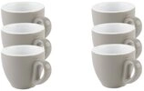 APS Espressotasse 6er Set Espresso Tassen -SNUG-, 6-tlg., Porzellan, f&uuml;r