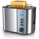 Arendo Toaster Edelstahl, 2 Scheiben Kurz, Kurzschlitz, Display,...