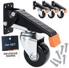 HMF Schwerlastrolle 6750 Transportrollen absenkbar f&uuml;r Werkbank, (4 St&uuml;ck, Set),